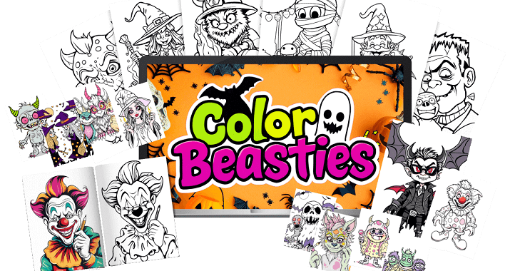 ColorBeasties Review: 750+ Unique Halloween Monster Coloring Pages!