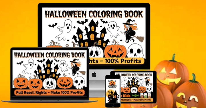 Halloween Coloring Book With PLR Review: A Spooktacular Collection of 1100+ Pages!