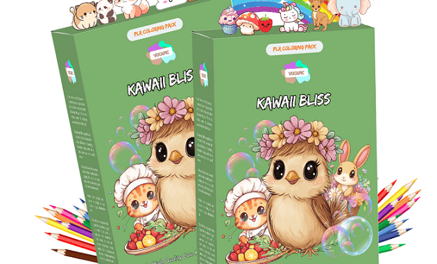 Kawaii Bliss Coloring Pack PLR Review: Unlock a World of Adorable Art and Profits!