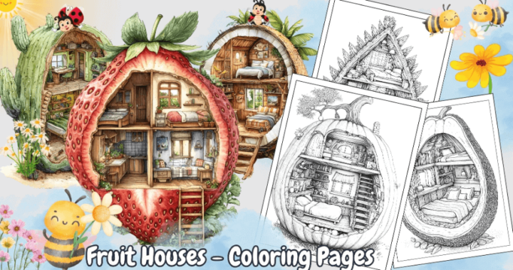 Fruit Houses – (PLR) Coloring Pack Review: 800+ High-Quality, Ready-to-Use Coloring Pages for Instant Profit!